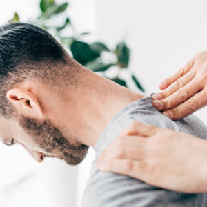 Patient receiving clinical massage